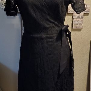 Lace wrap around dress